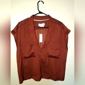 ANTHROPOLOGIE Brown Loose fit Top. Size L.